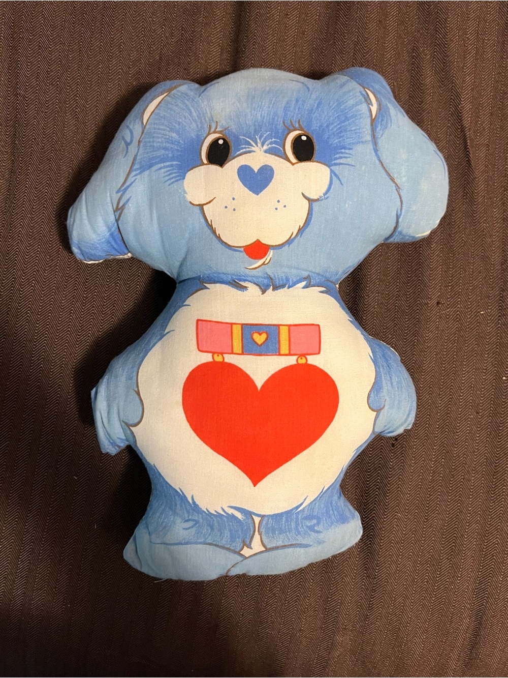 VINTAGE 1980'S CARE BEARS COUSIN LOYAL HEART DOG PATTERN MATERIAL PLUSH DOLL